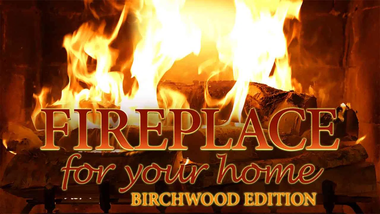 Fireplace 4K: Crackling Birchwood from Fireplace for Your Home2015